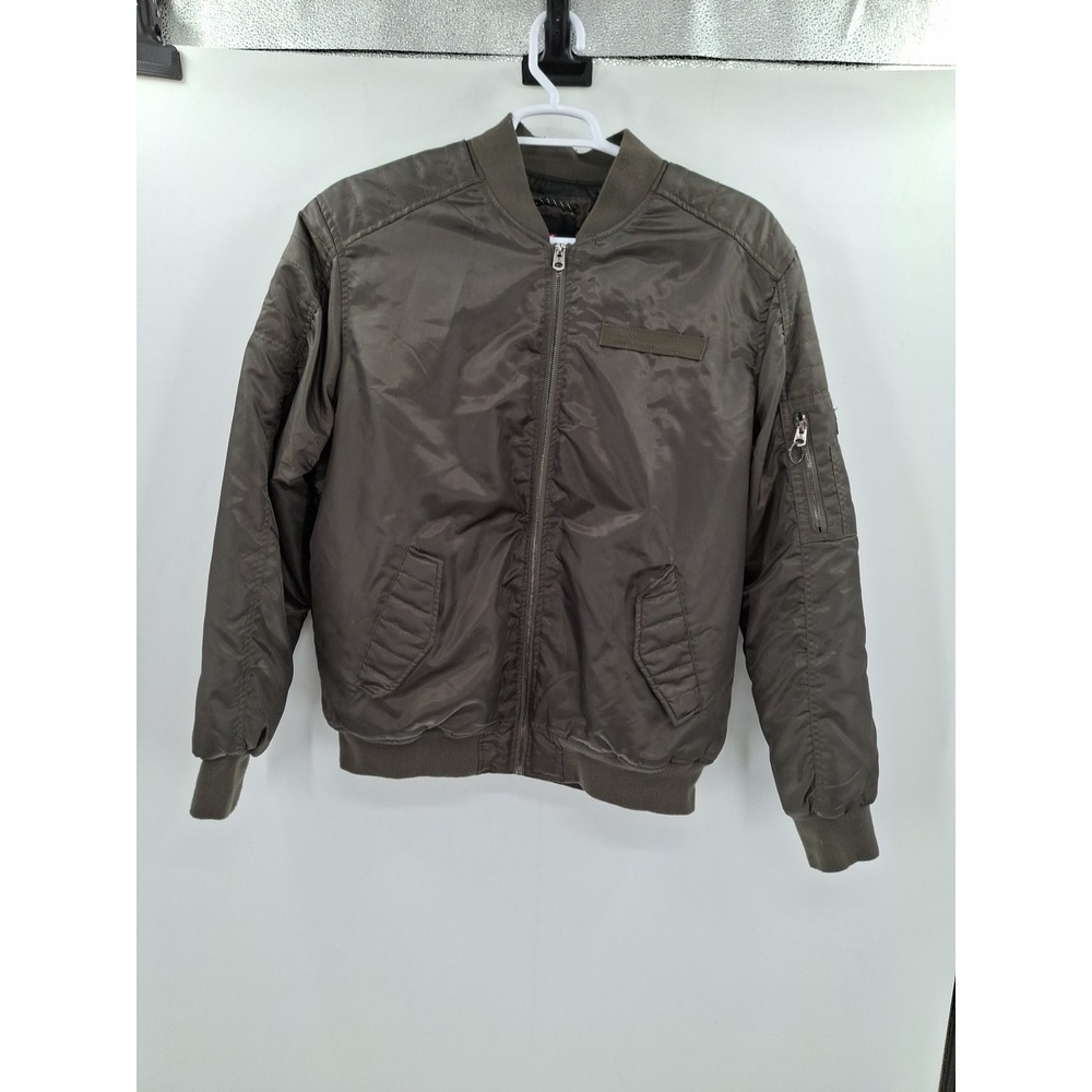 Southpole Bomber Jacket Y2K Mens Size XL Army Green Full Zip Logo